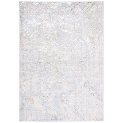 Ceryn Abstract Grey / Blue Area Rug - Image 0