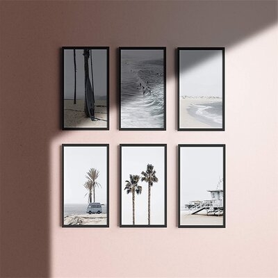 Beach Posters And Beach Wall Decor - Set Of 6 Beach Art Prints And Beach Wall Art | Beach Pictures Wall Art Beach Art Wall Decor Coastal Wall Art Beach Prints | UNFRAMED - Image 0
