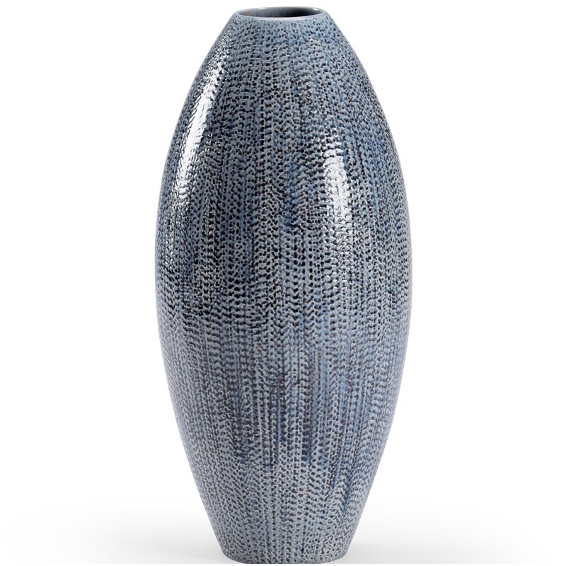 Chelsea House Granger Blue 14"" Porcelain Table Vase - Image 0
