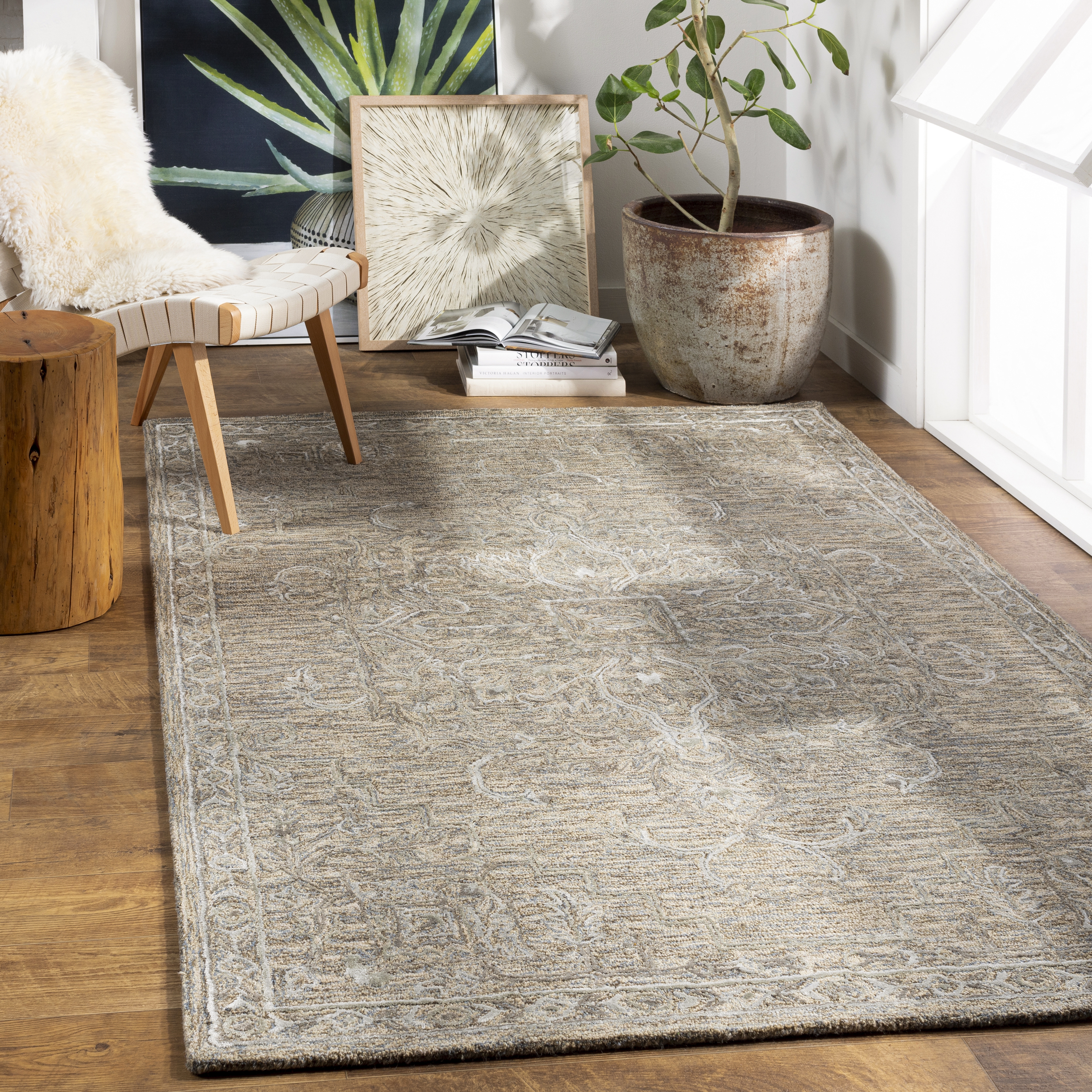 Shelby Beige Indoor 2' x 3' Handmade Rug - Image 1