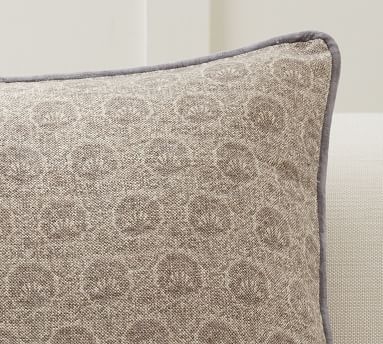 Leah Printed Pillow Cover, 22 x 22", Sage Gray - Image 2