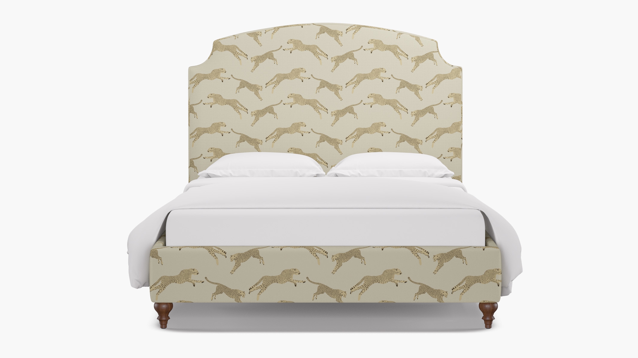 Cove Bed, Desert Cheetah, Walnut Decorative Tapered Leg, Twin - Image 0