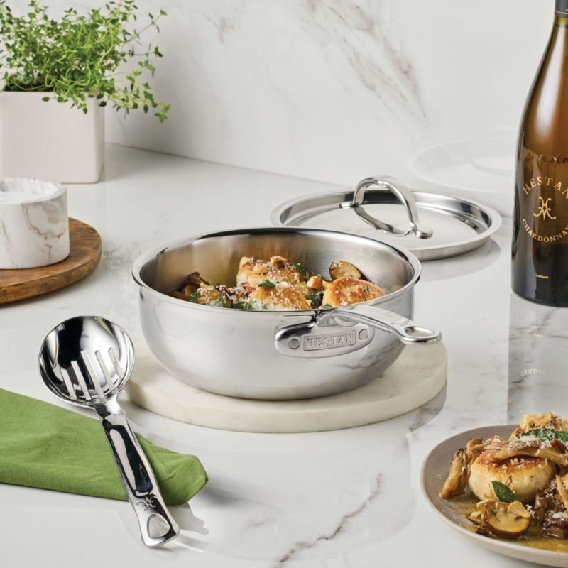 Hestan Probond Luxe 2-Qt. Stainless Steel Saucier with Lid - Image 2