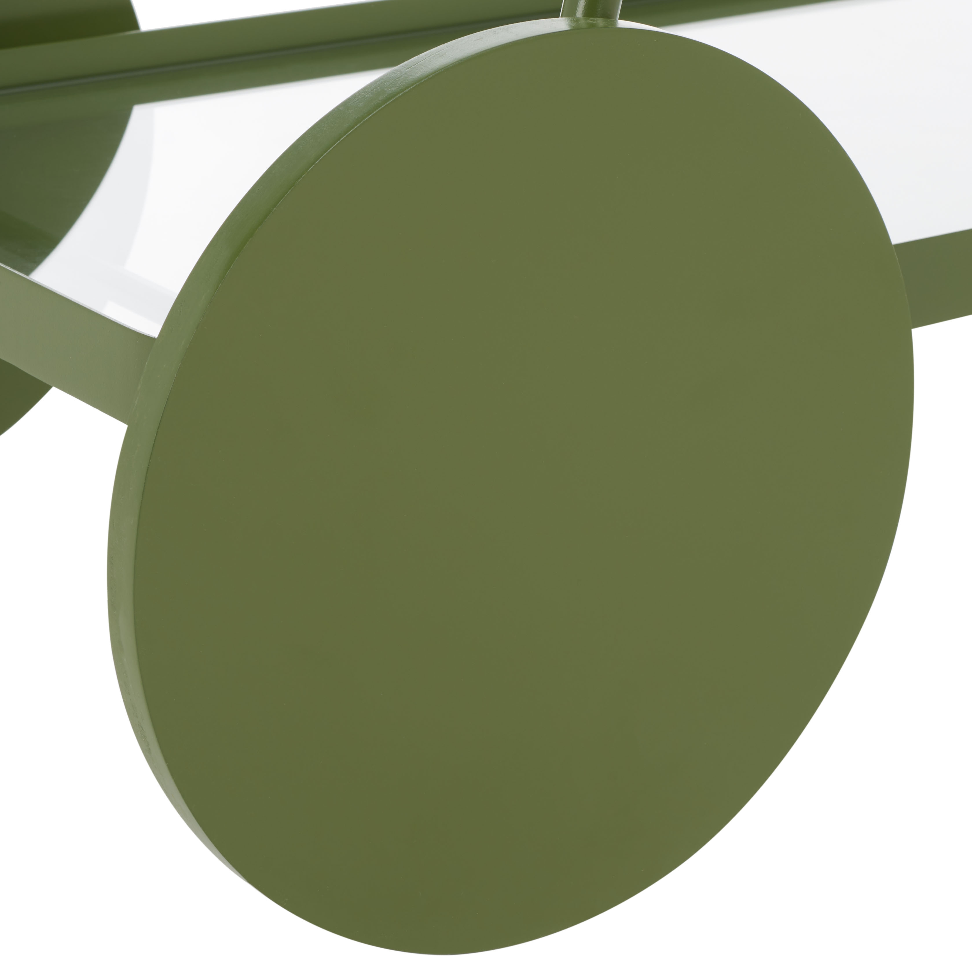 Zunia 2 Tier Bar Cart - Green / Glass - Image 4