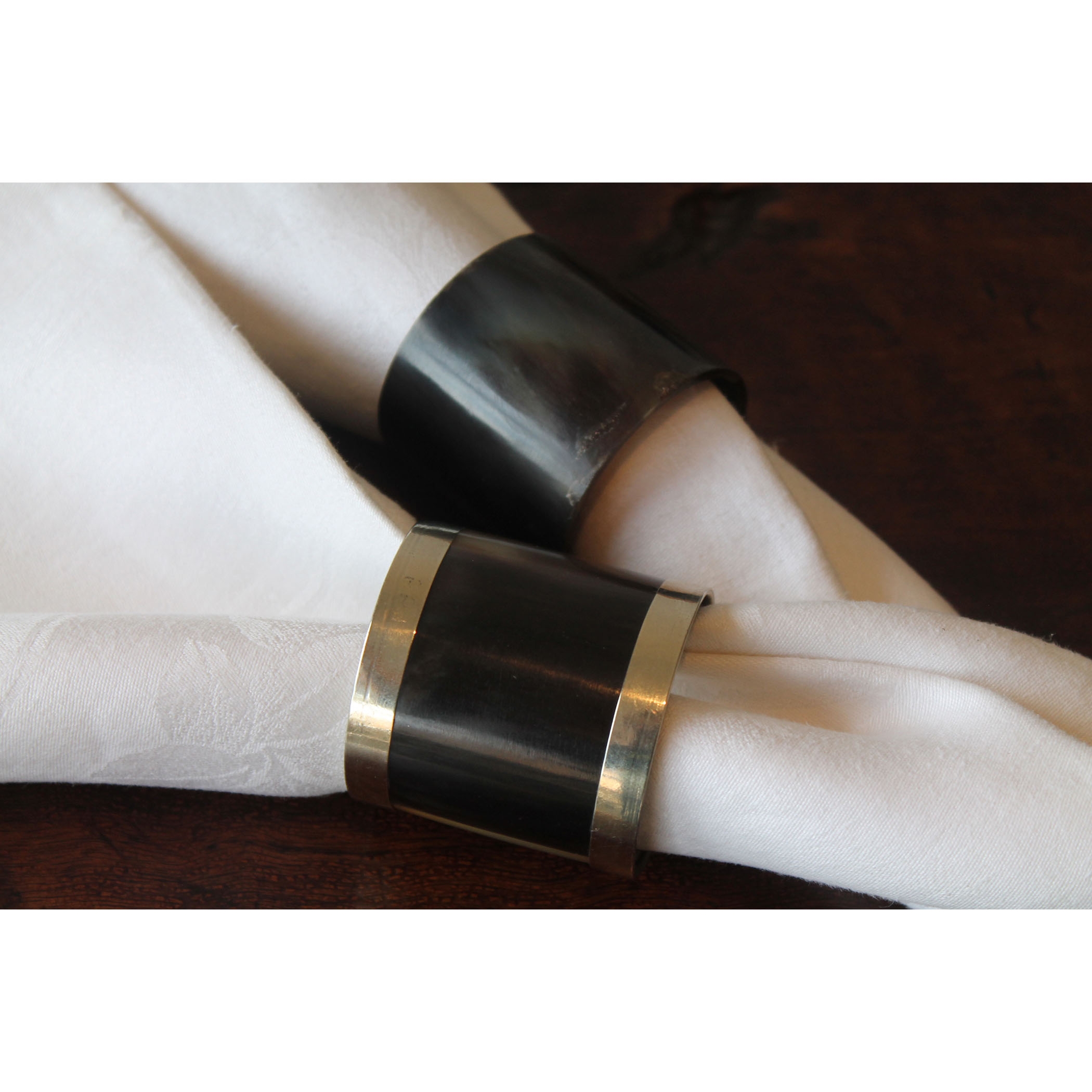 Horn Napkin Rings - Metal Band (Set of 4) - Image 0