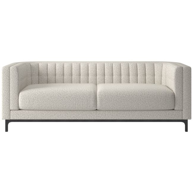 Ambroise 80" Bloce Grey Sofa - Image 0
