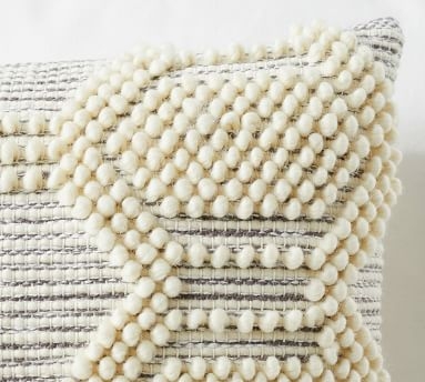 Carine Hand Loomed Pillow Cover, 20 x 20", Ivory - Image 1