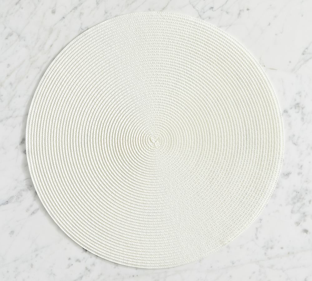 Woven Round Placemats, Set of 4 - Ivory - Image 0