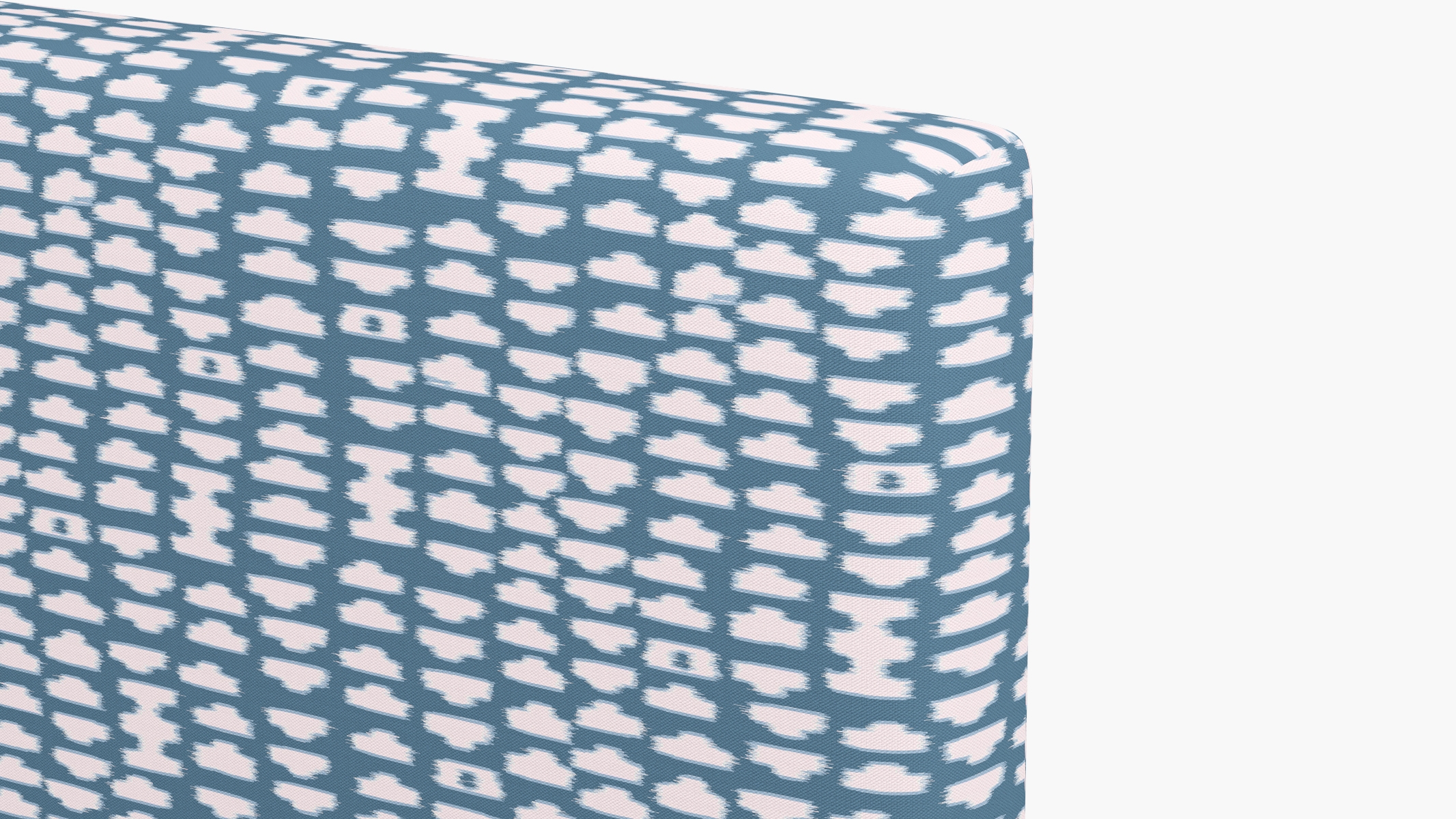 Square Back Headboard, Dusty Blue Odalisque, Full - Image 2