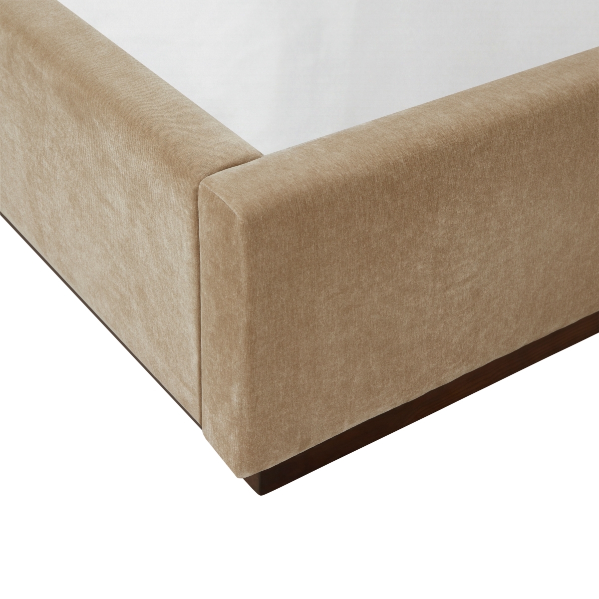 Pippin Upholstered Bed - Light Brown/Walnut - Image 2