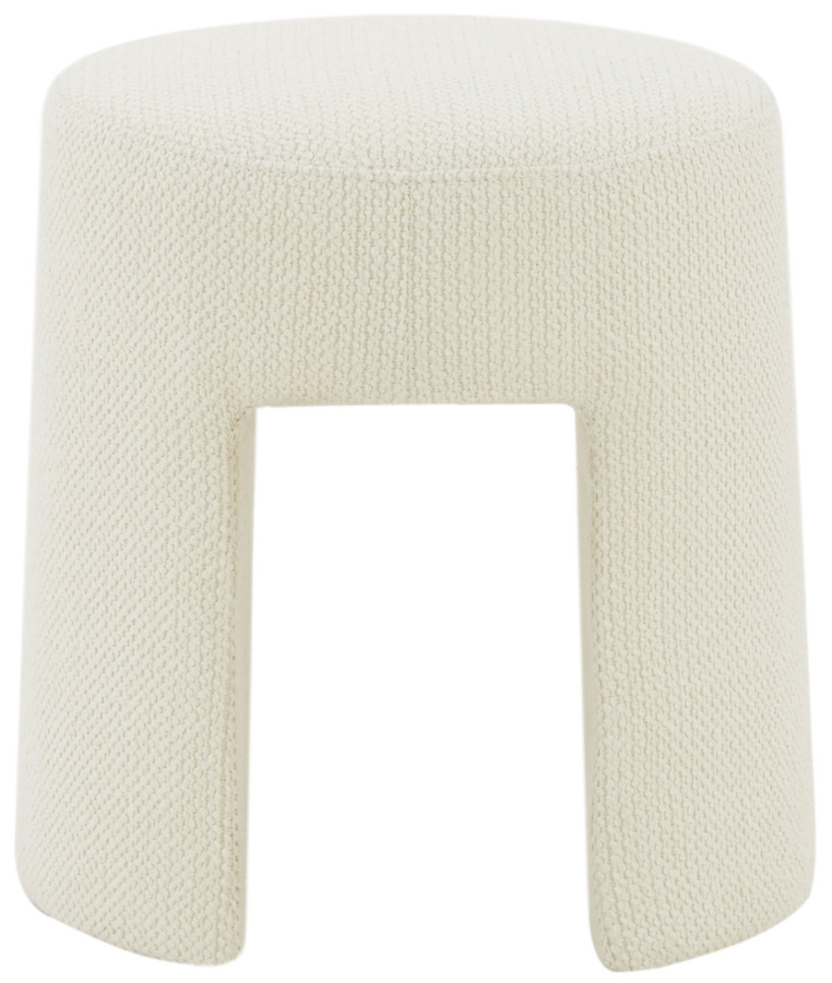 Ginny Upholstered Ottoman - Ivory - Image 0