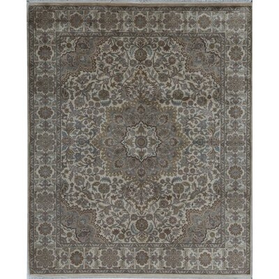 One-of-a-Kind Hand-Knotted Gold 8'2" x 9'11" Wool Area Rug - Image 0