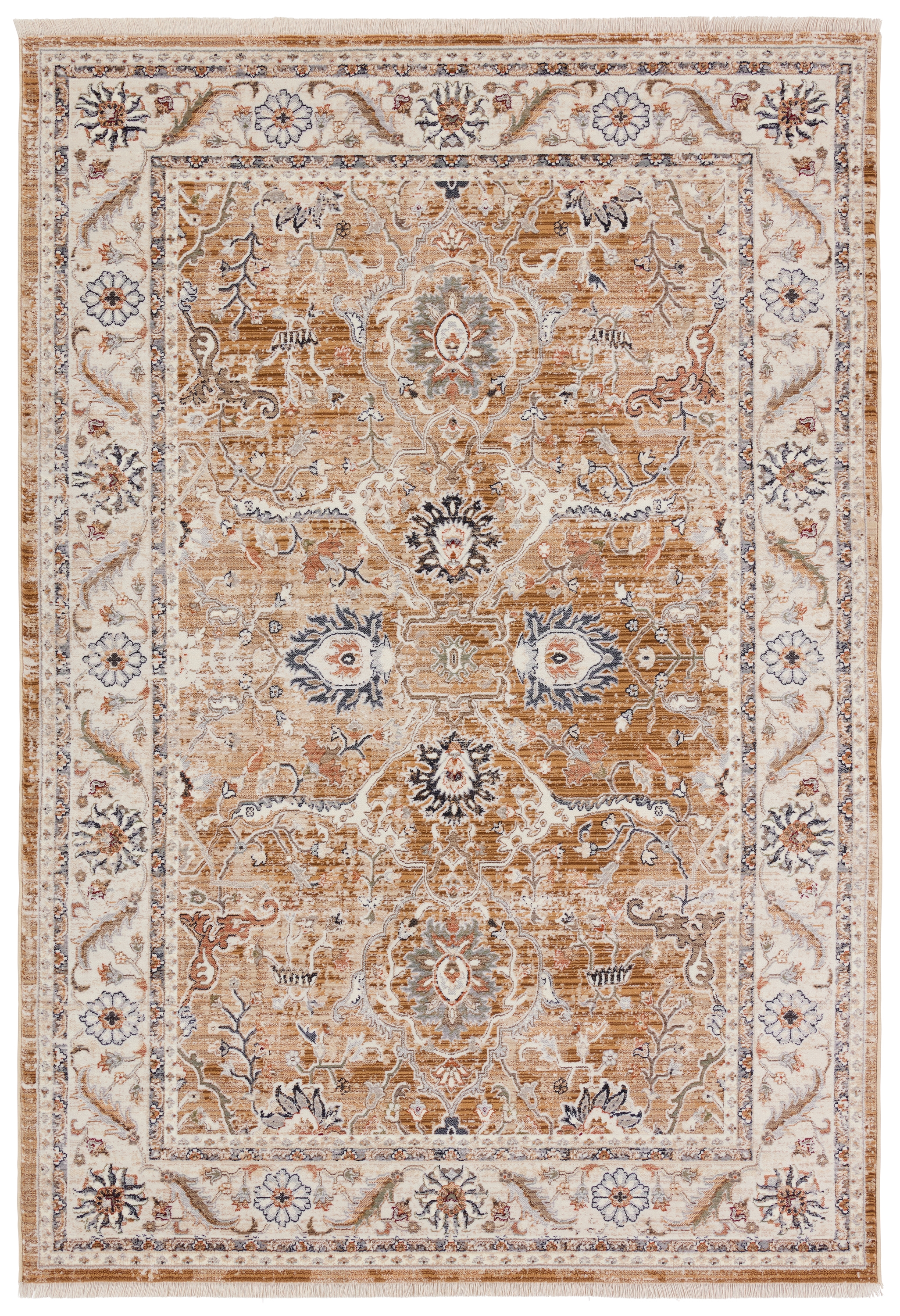 Vibe by Romano Medallion Brown/ Cream Area Rug (5'X8') - Image 0