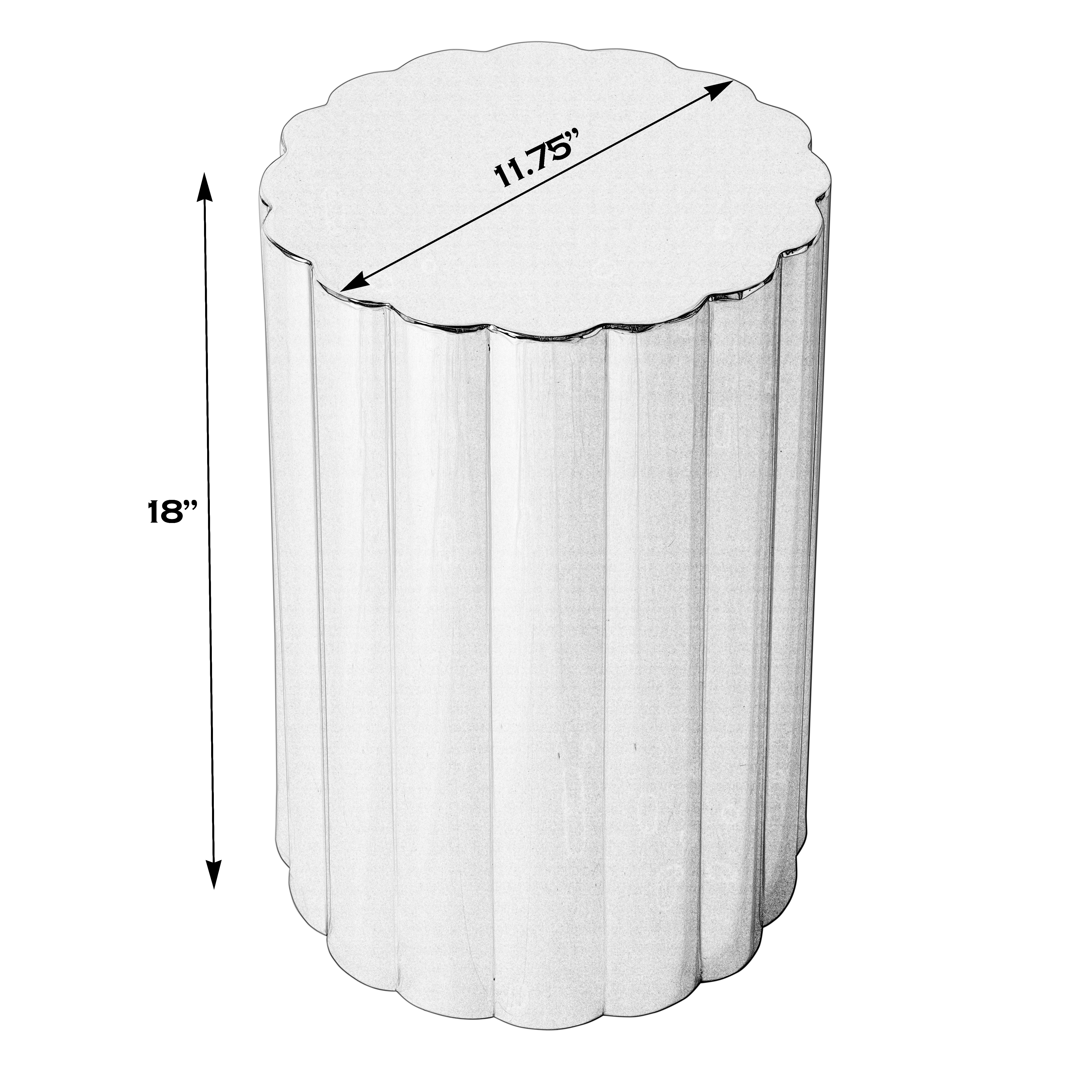 Norwich Polished Silver Side Table - Image 2