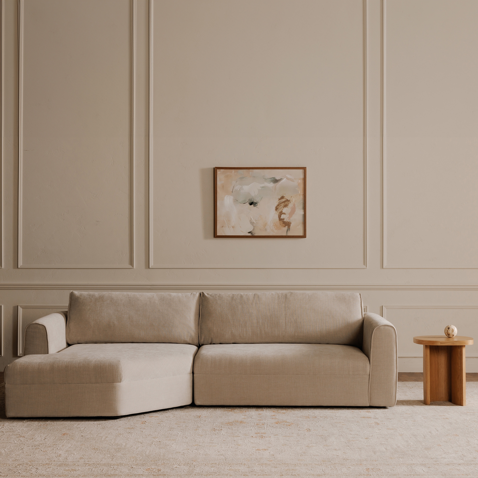 Madrid Left Sectional Cool Beige - Image 7