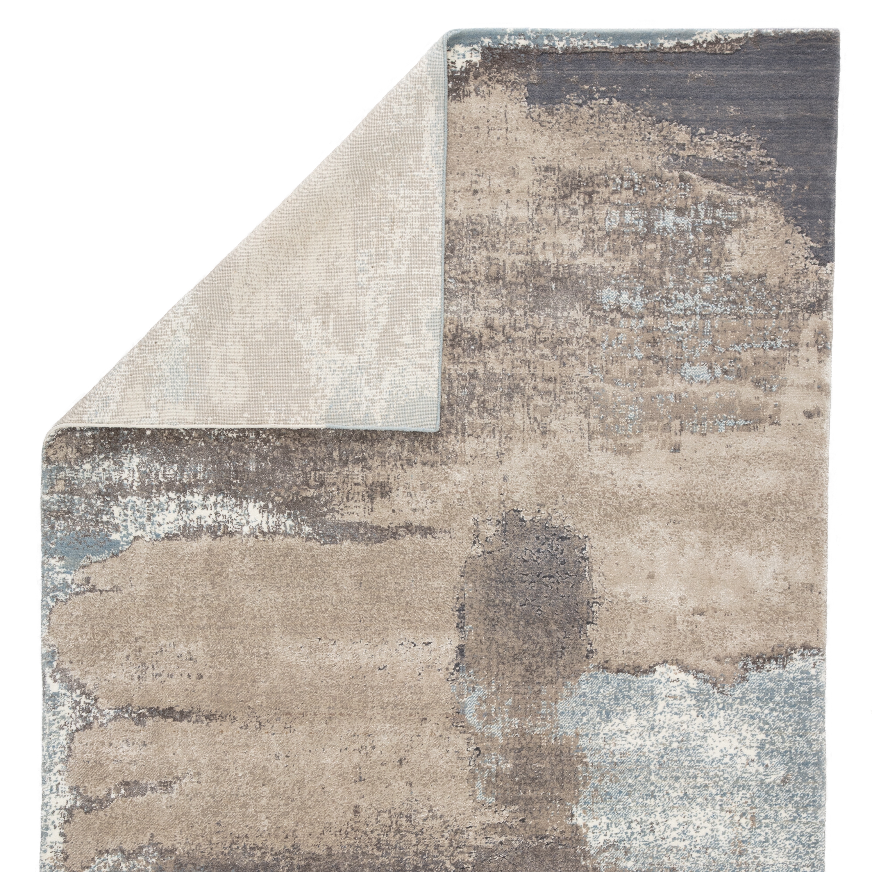 Ionian DLM03 Abstract Gray and Taupe Area Rug (5'3"x7'6") - Image 2