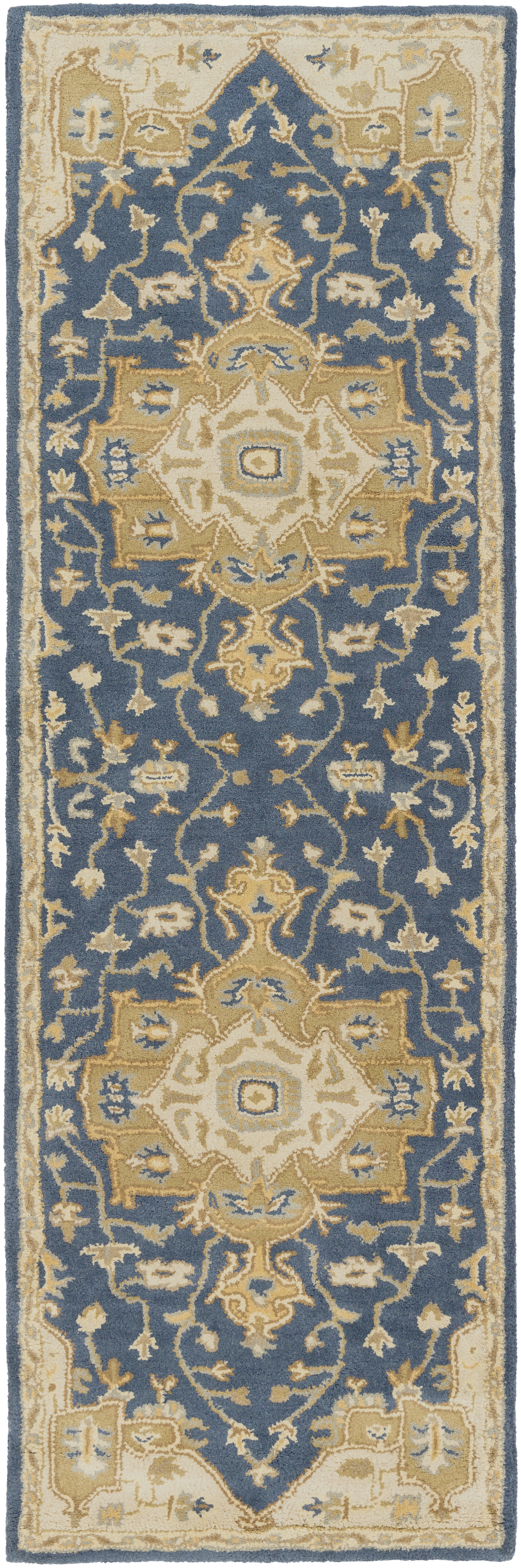 Caesar Beige Indoor 3' x 12' Handmade Rug - Image 0