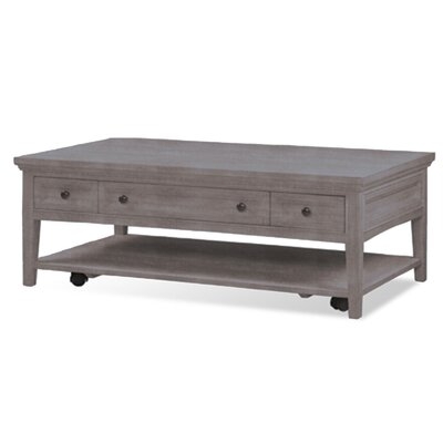 Brunello Solid Wood 4 Legs Coffee Table with Storage - Image 0