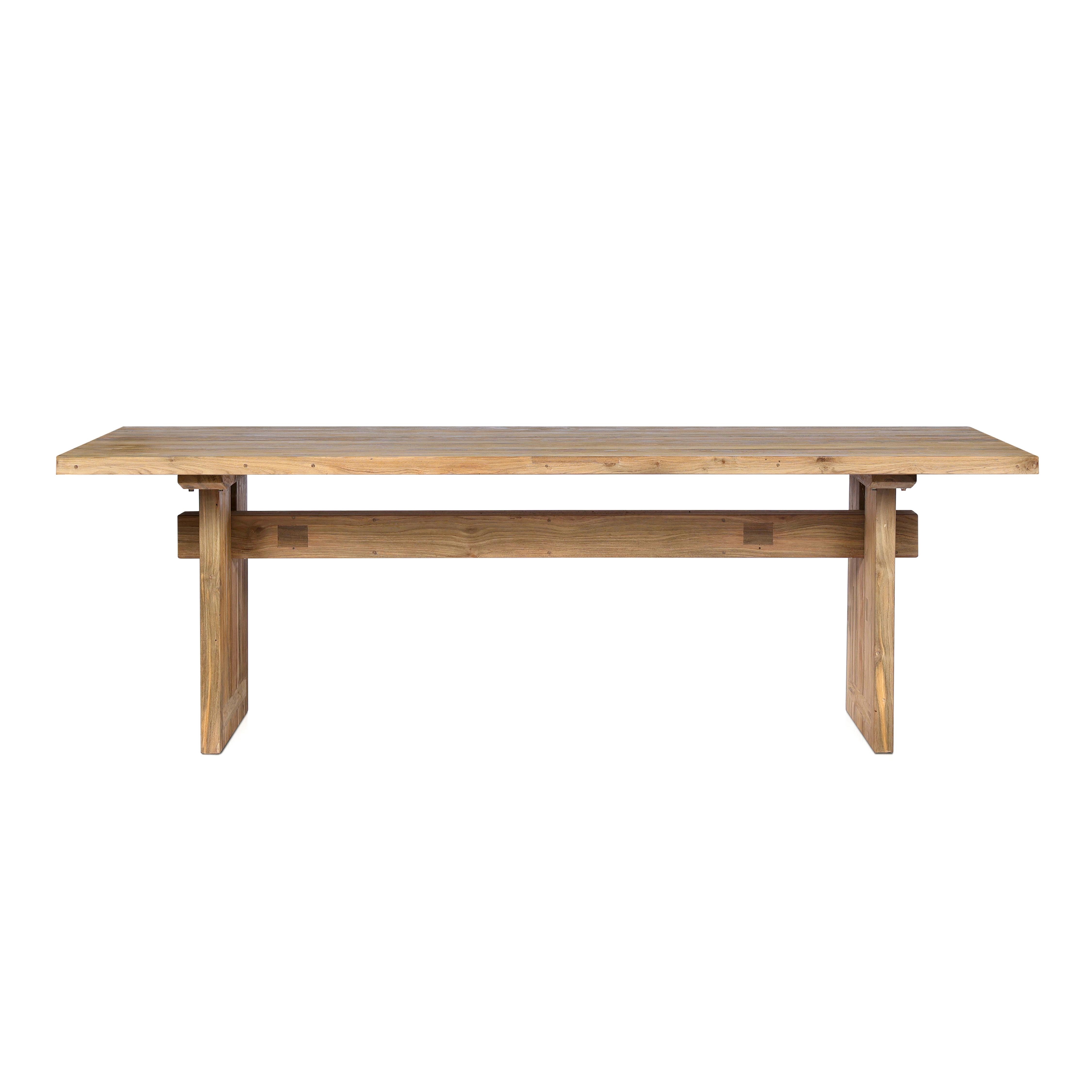 Brandy Outdoor Dining Table-92" - Reclaimed Natural FSC - Image 5