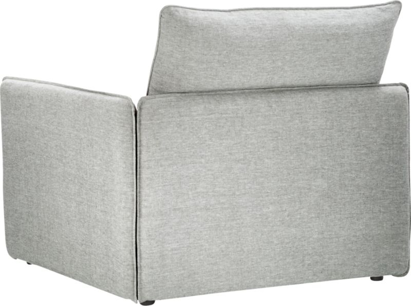 Lumin Grey Linen Corner Chair - Image 5