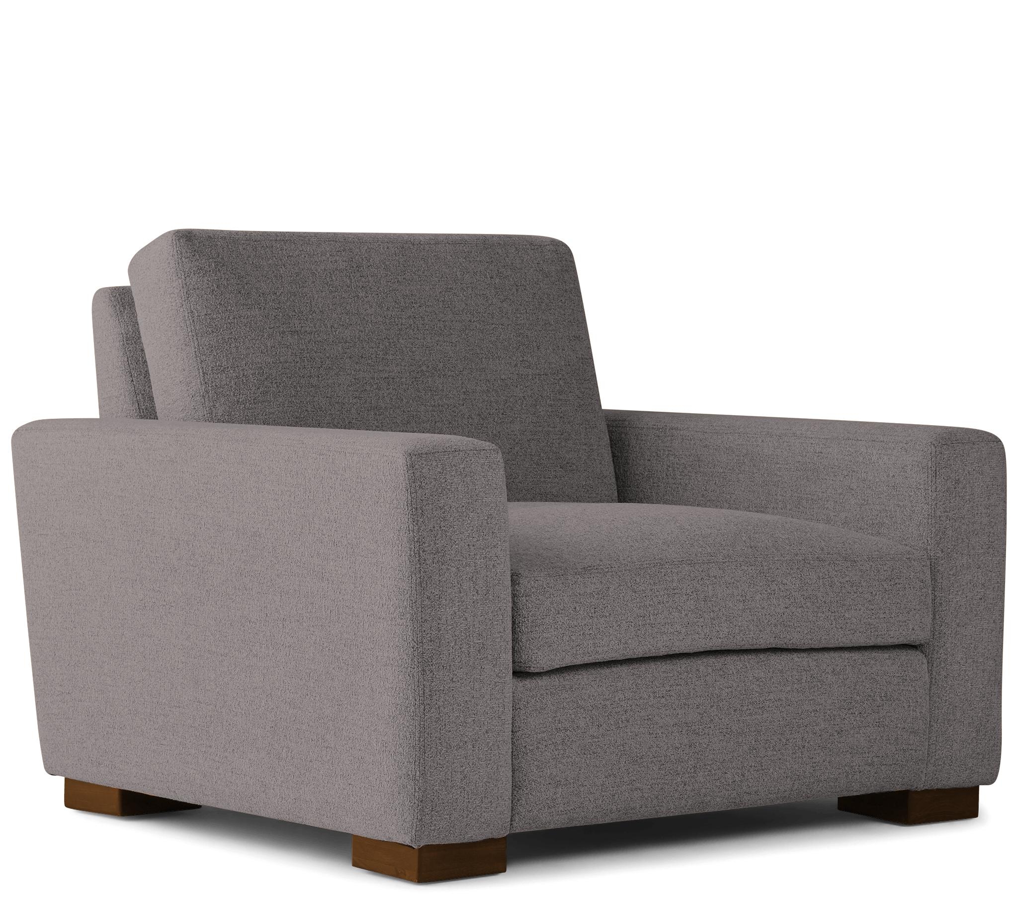 Contemporary Anton Chair - Taylor Felt Grey - Mocha - Gray - Image 1