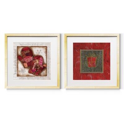 Mittens - 2 Piece Picture Frame Painting Print Set on Paper - Image 0