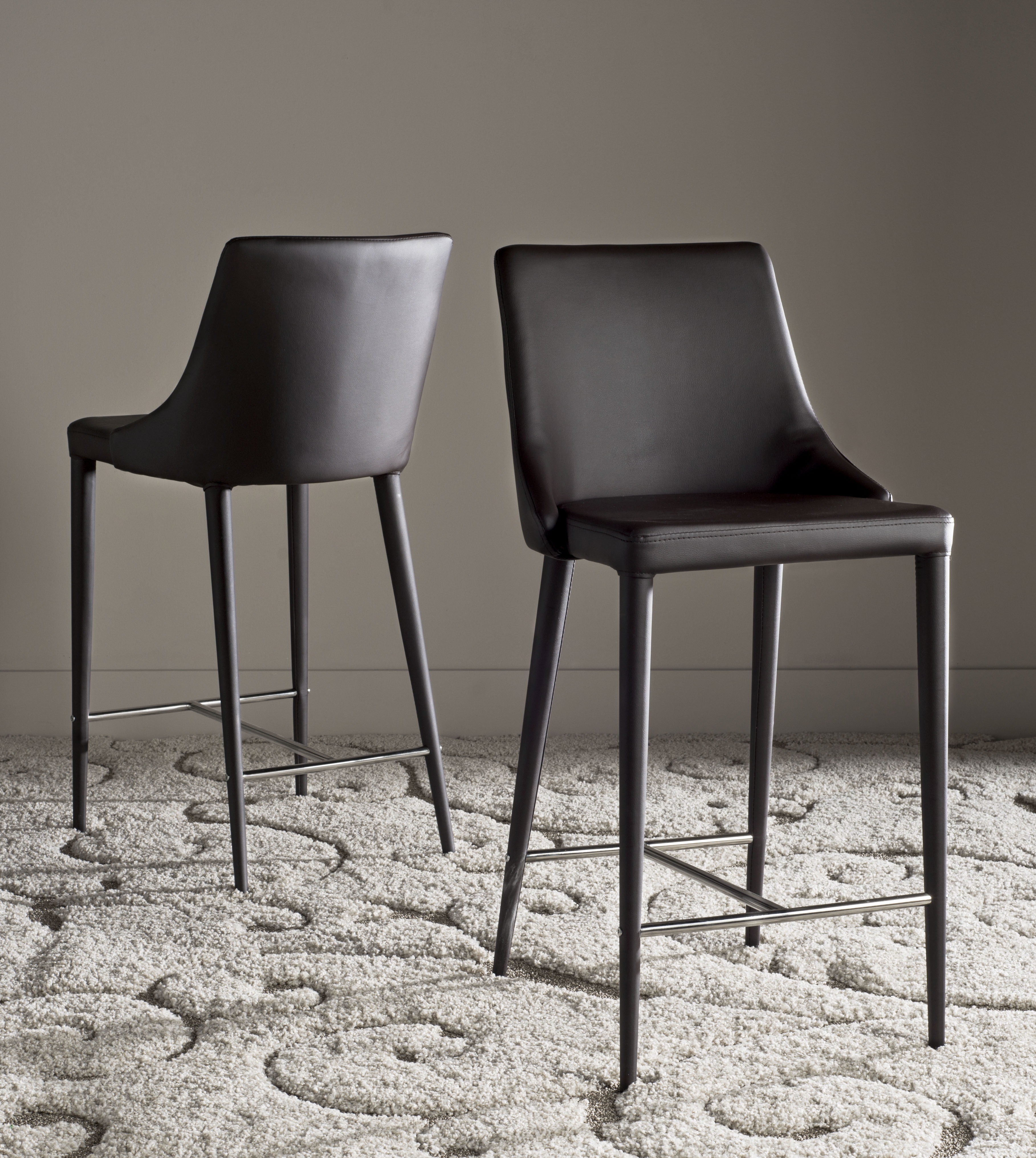 Summerset Counter Stool - Brown/Chrome - Safavieh - Image 5