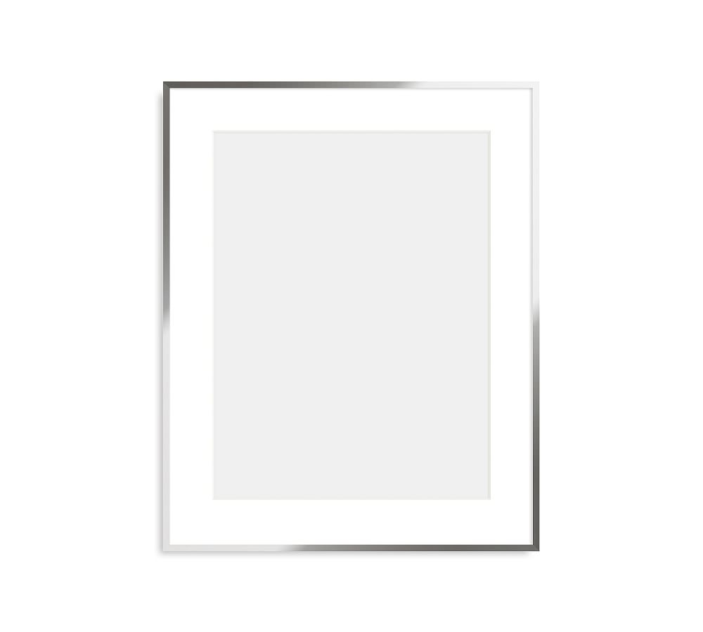 Metal Gallery Frame, 3" Mat, 18x24 - Bright Silver - Image 0
