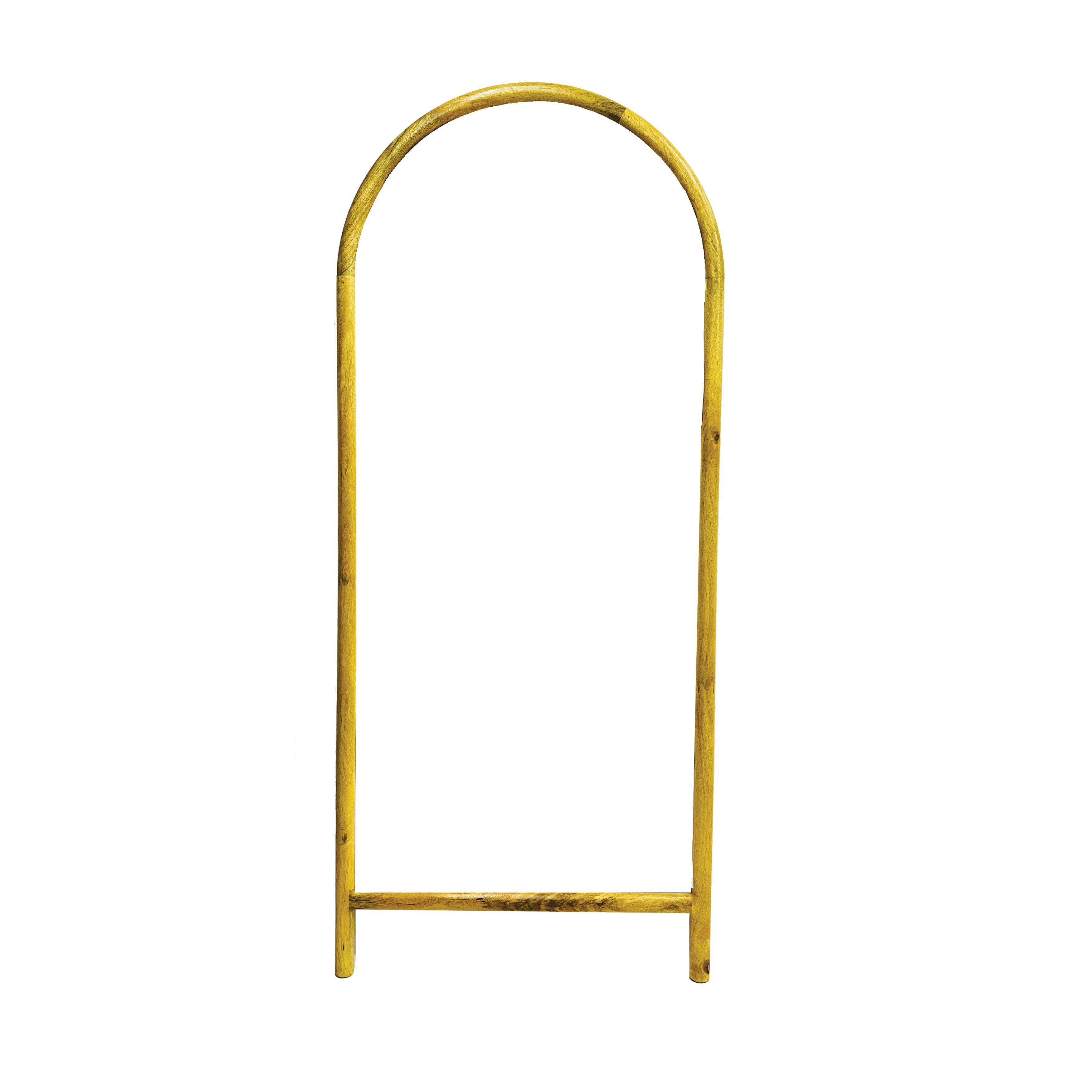 Mango Wood Framed Footed Floor Mirror, Natural - Image 1