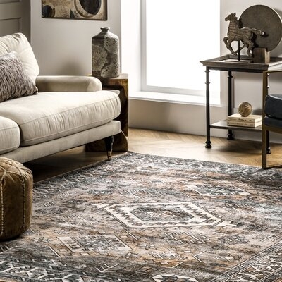 Keziah Southwestern Orange/Gray Area Rug - Image 0