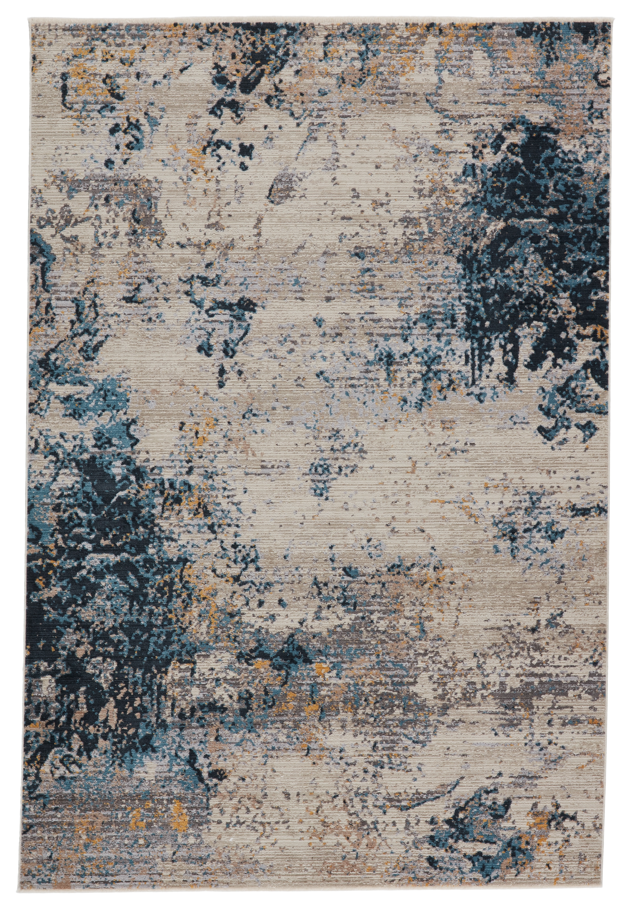 Vibe by Terrior Abstract Blue/ Gold Area Rug (8'10"X12'7") - Image 0