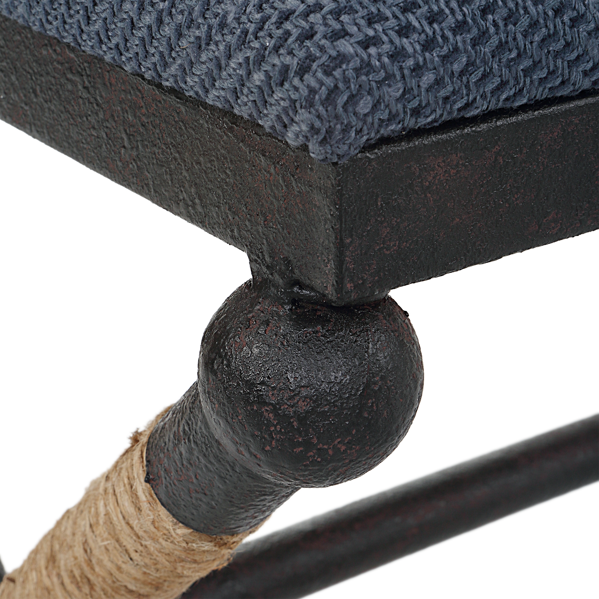 Firth Rustic Navy Bench - Image 6