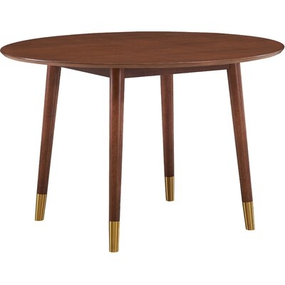 Amata Walnut Solid Wood Dining Table - Image 0