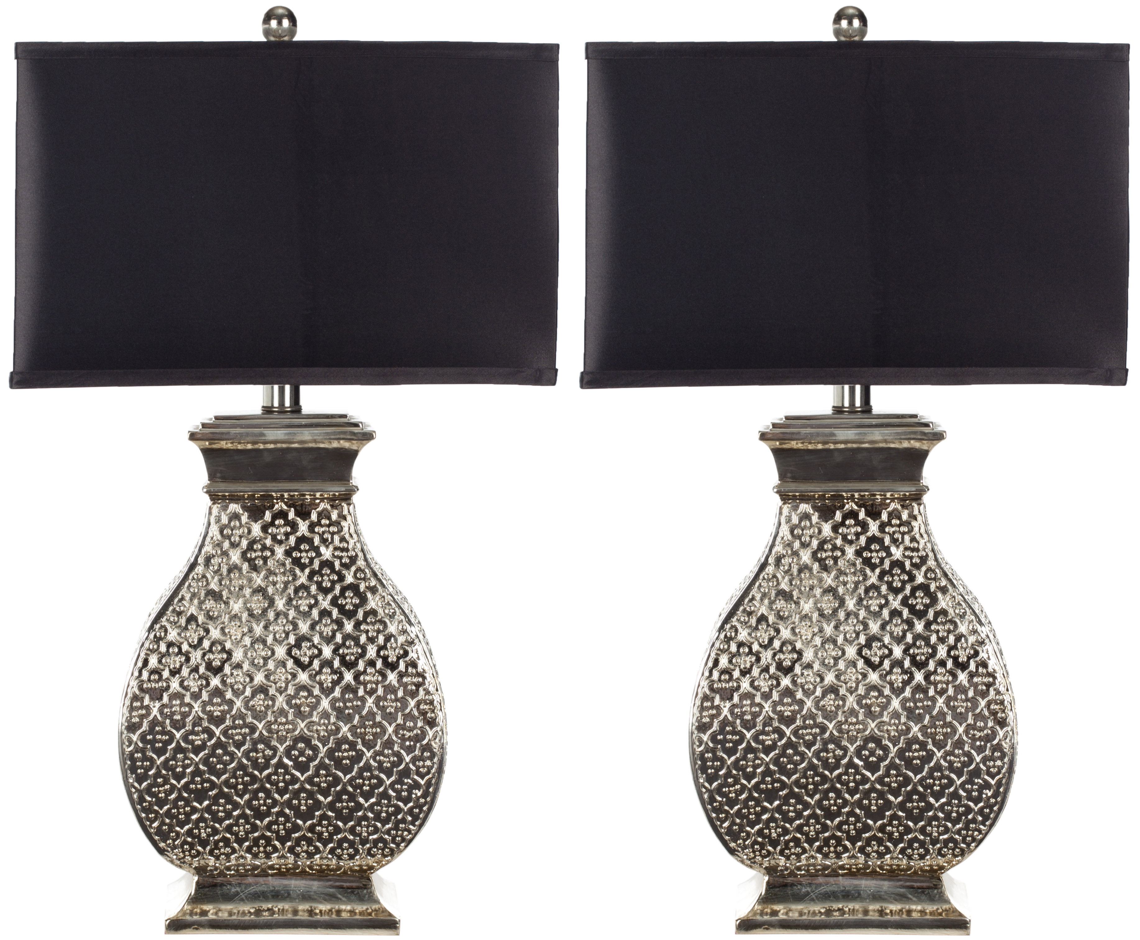 Malaga 29-Inch H Table Lamp - Antique Silver - Safavieh - Image 0