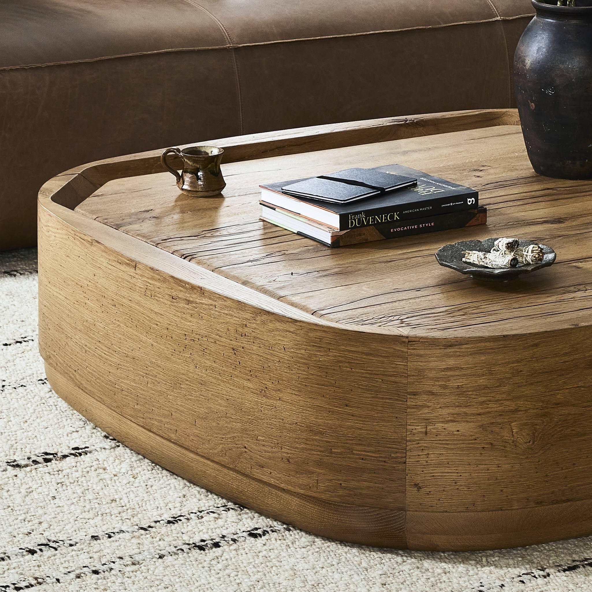 Leandro Coffee Table - Natural Reclaimed French Oak - Image 9