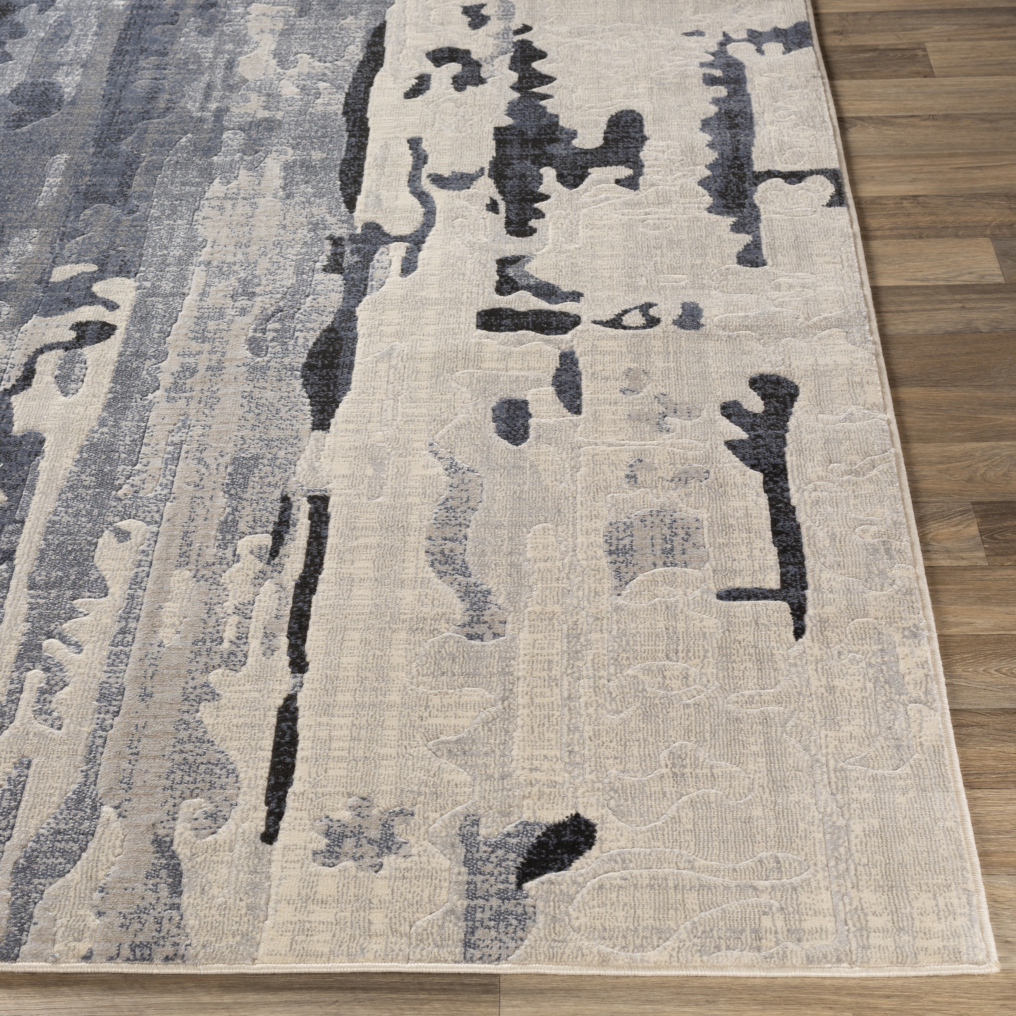 City Gray Indoor 2'7" x 7'3" Machine Woven Rug - Image 2