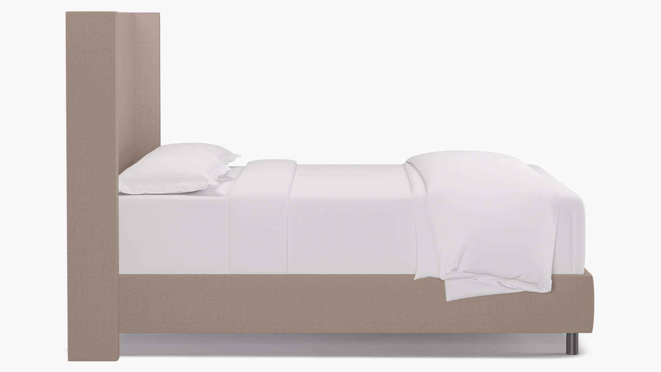 Modern Wingback Bed, Husk Everyday Linen, Queen - Image 2