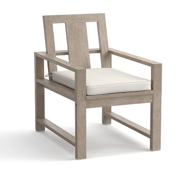 Indio FSC(R) Eucalyptus Dining Armchair Frame, Weathered Gray - Image 1