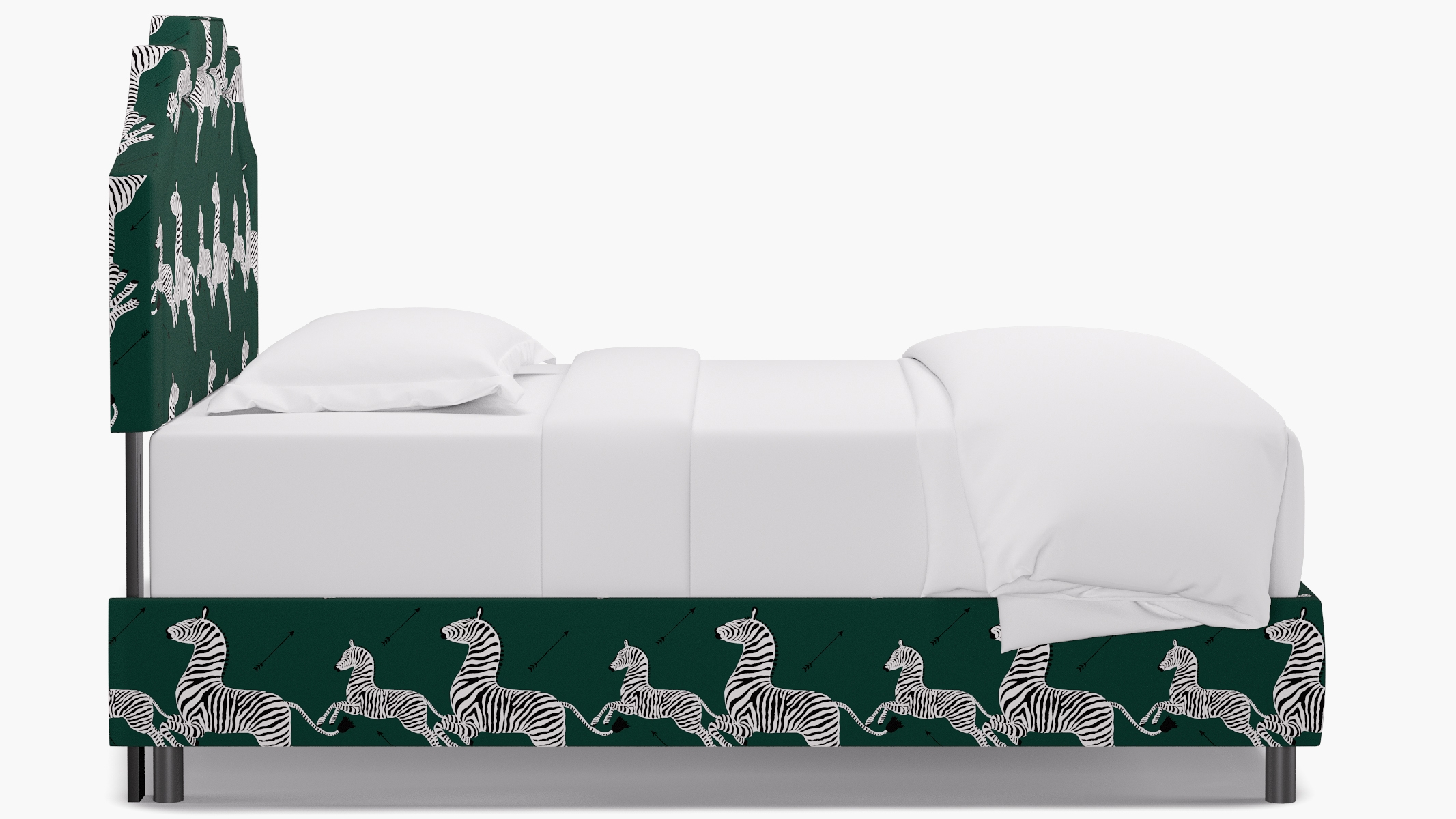 Art Deco Bed, Emerald Zebra, Full - Image 2