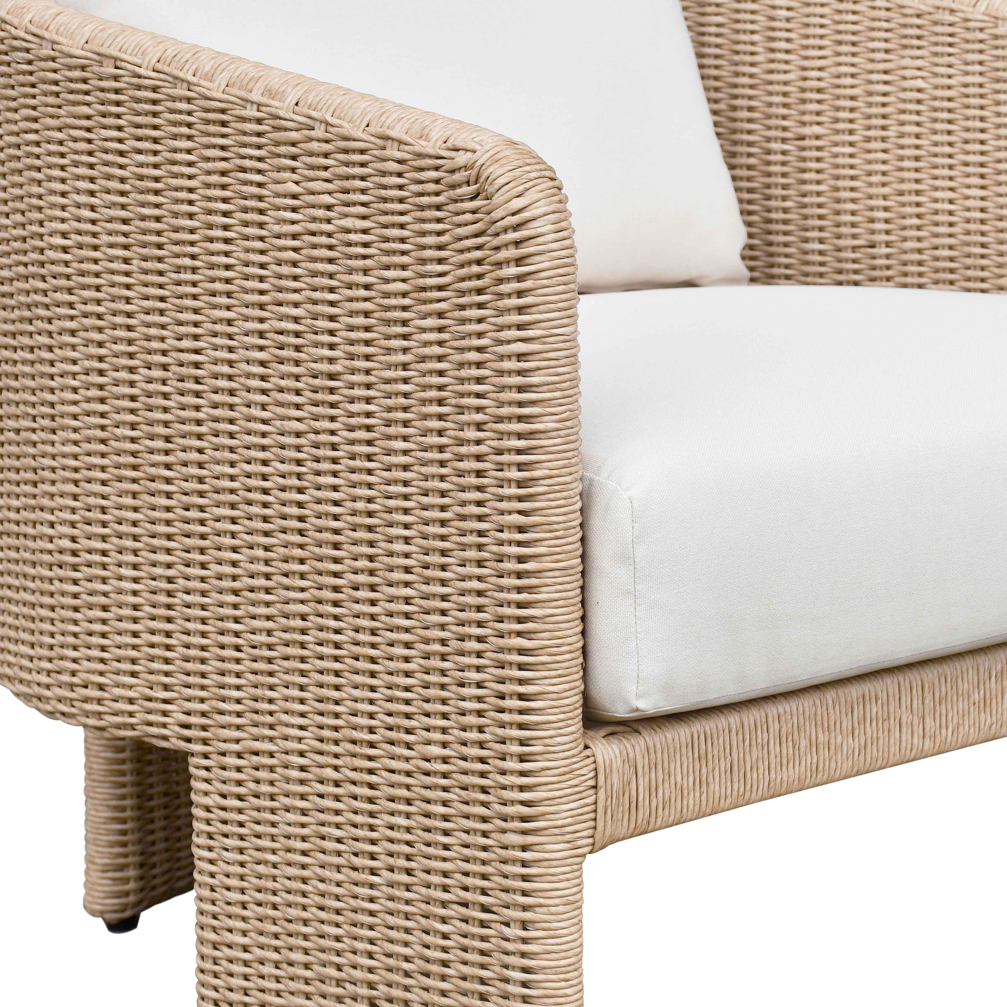 Alexa Cream Outdoor Armchair - Image 4