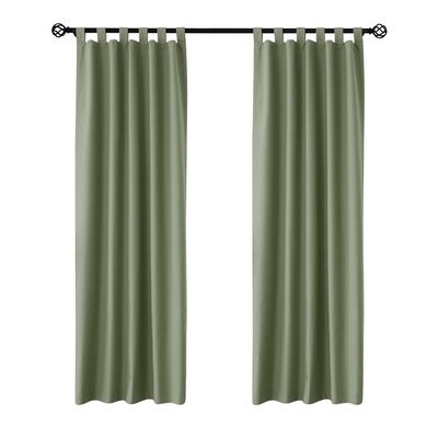 Mcgowen Solid Room Darkening Thermal Tab Top Curtains - Image 0