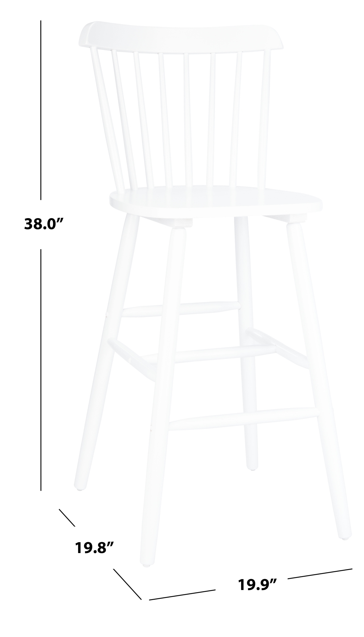 Galena Bar Stool - White - Safavieh - Image 7