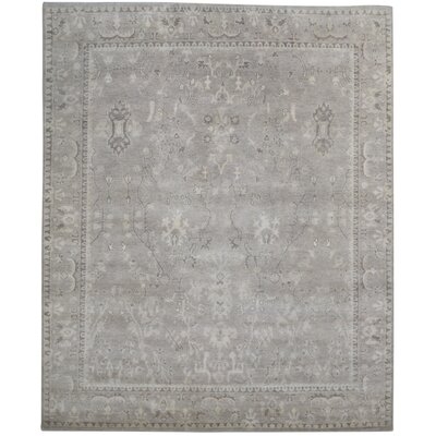 One-of-a-Kind Hand-Knotted 8' x 10' Wool/Viscose Area Rug in Gray - Image 0