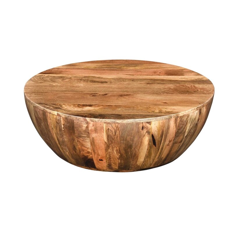 Cassius Solid Wood Drum Coffee Table - Image 7
