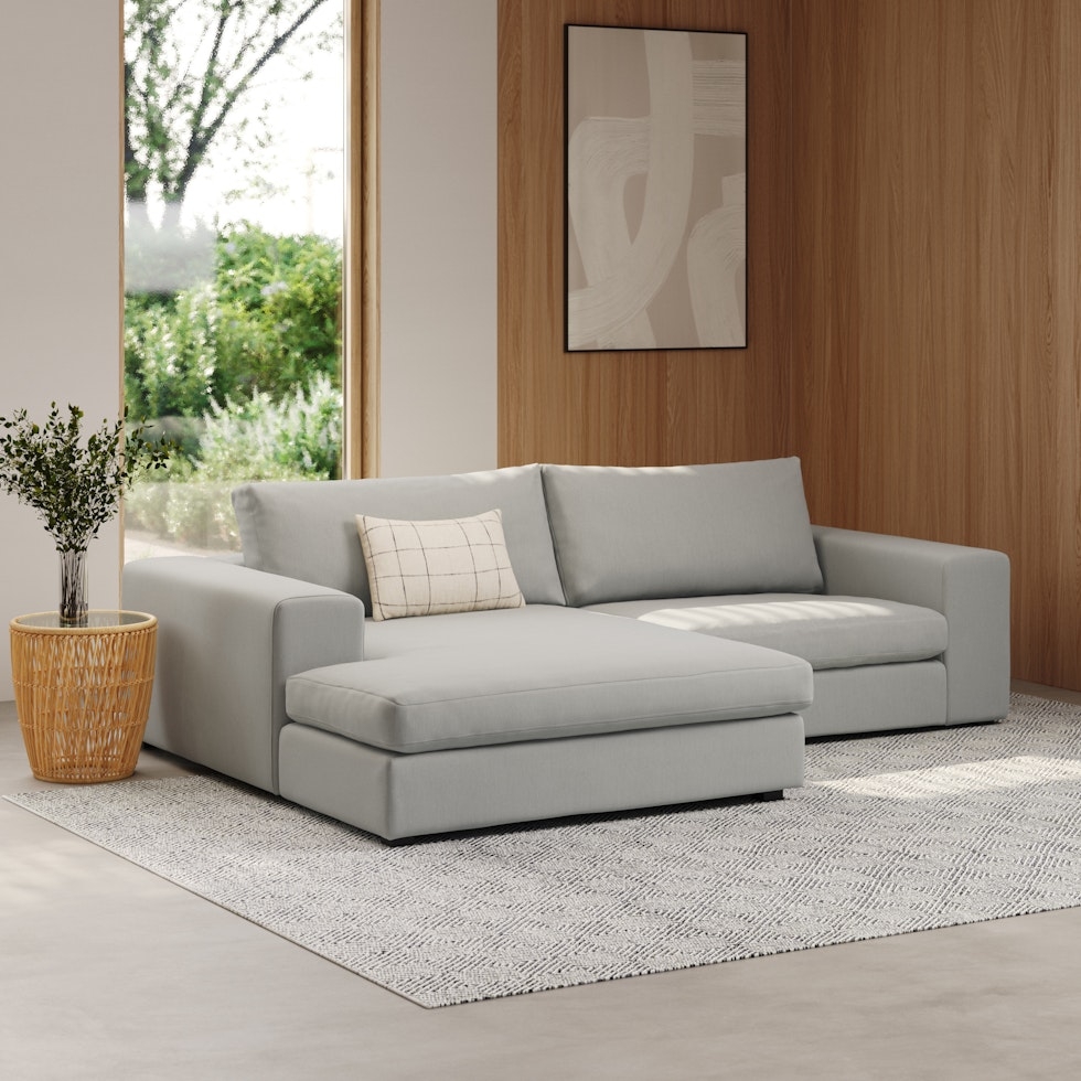 Beta 98" Modular Left Chaise Sectional - Welsh Gray - Image 0