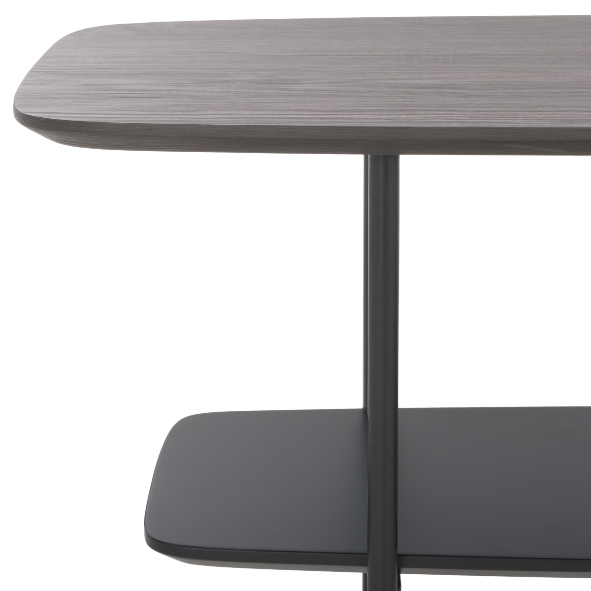 Kayleigh Coffee Table - Dark Grey Oak / Matte Black - Safavieh - Image 2