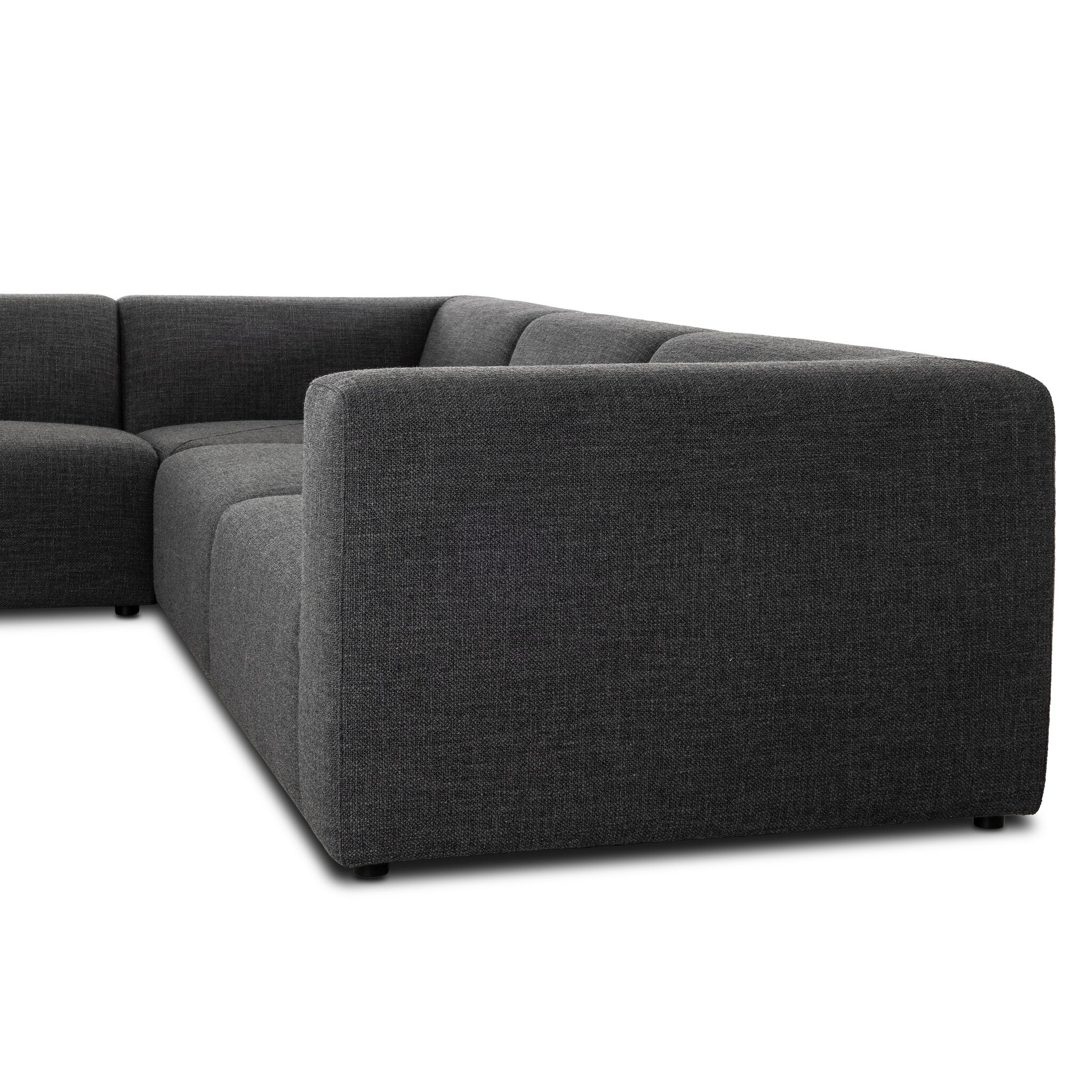 Lawndale 6 Piece Sectional - Saxon Charcoal - Image 5