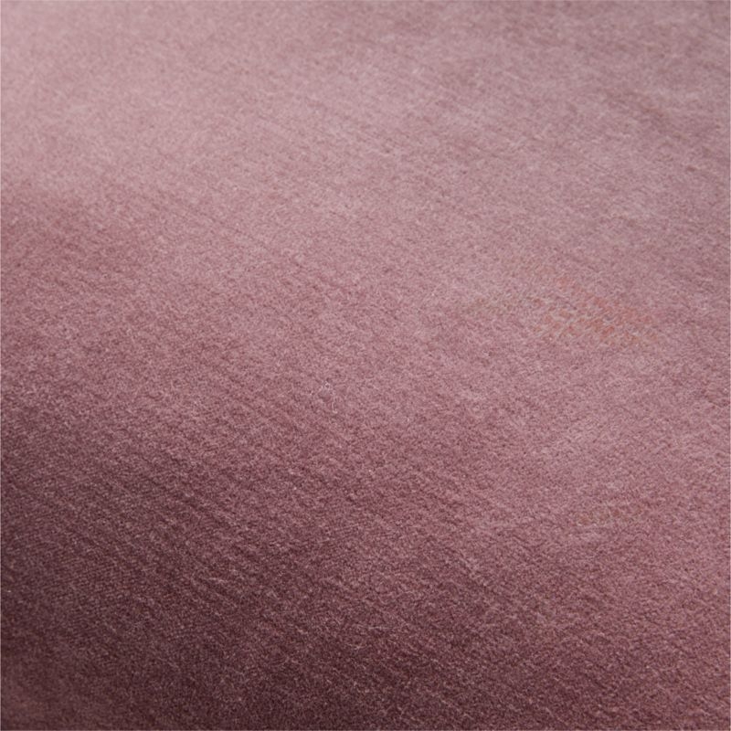 Evie Orchid Mauve Velvet Reversible Throw Pillow with Feather-Down Insert 20"x20" - Image 4