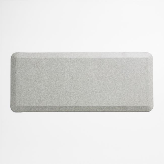 Crate & Barrel GelPro Comfort Grey Pin Check Kitchen Mat 20"x48" - Image 0