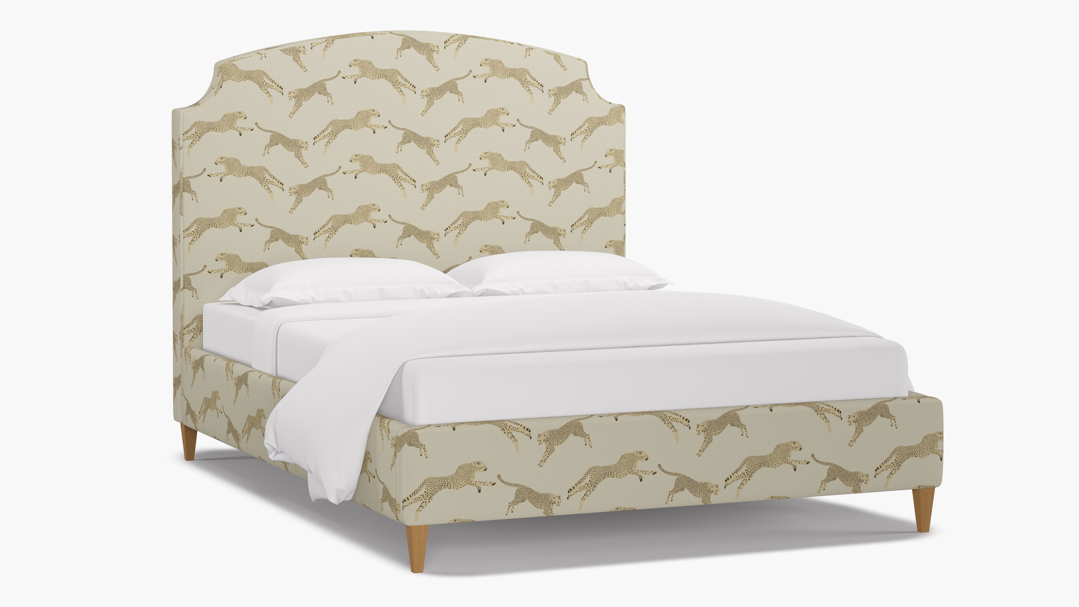 Cove Bed, Desert Cheetah, Natural Square Tapered Leg, Twin - Image 1